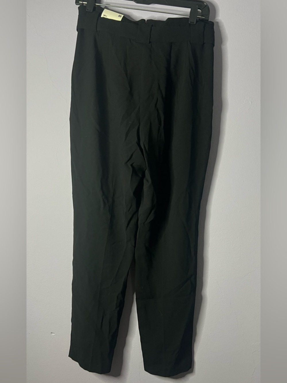 EXPRESS High-Waist Paperbag Tie-Waist Pants - Black - Picture 3 of 4